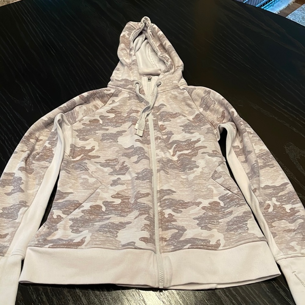 Athleta Zipper Sweatshirt With Hoodie
